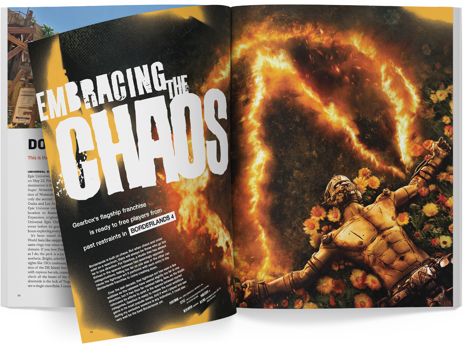 Game Informer Issue 369 - Borderlands 4 spread preview