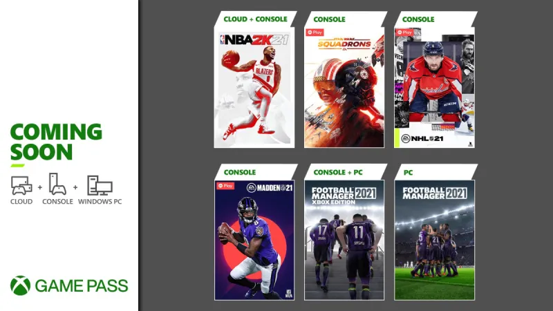 Xbox Game Pass Adding 6 New Games In March With NBA 2K21, Star Wars: Squadrons, And More