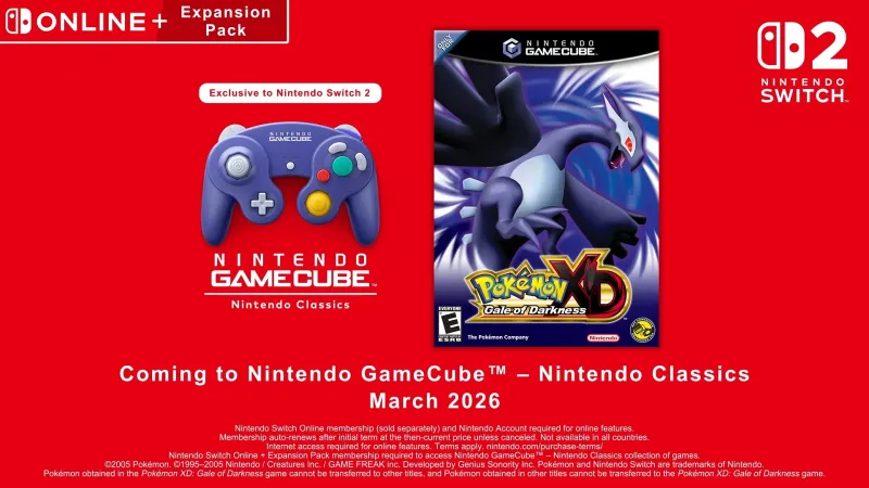 Pokémon XD: Gale of Darkness Comes To Switch 2 Next Month