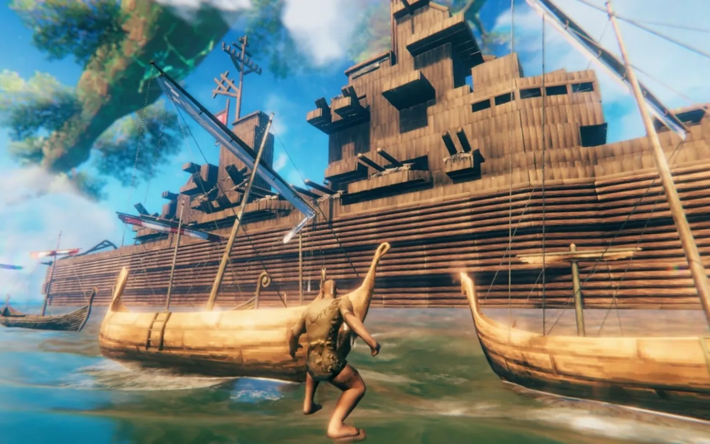 Valheim Player Recreates Impressive U.S. Navy Battleship In-Game
