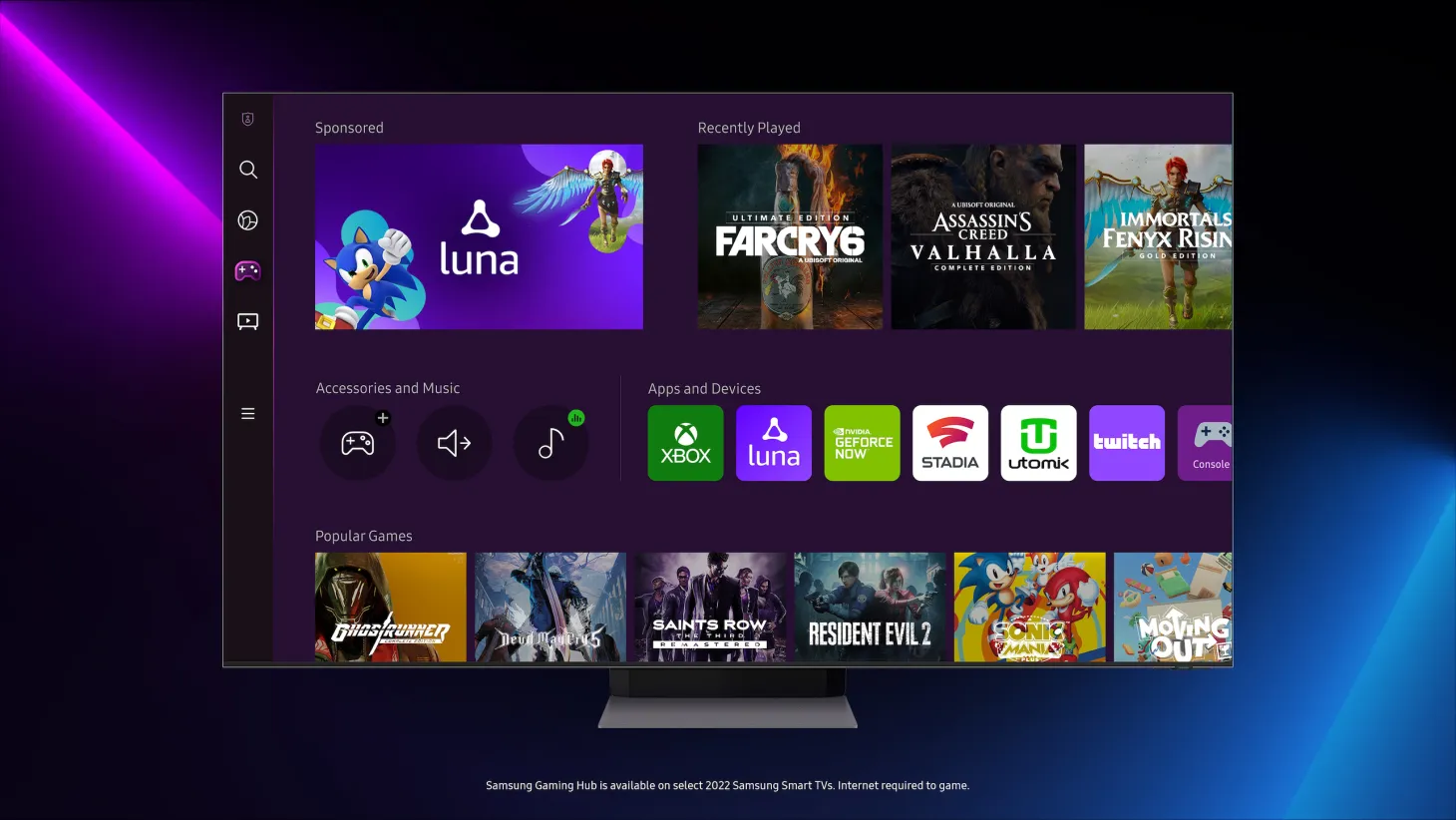 Amazon Luna Comes To Samsung Gaming Hub Today