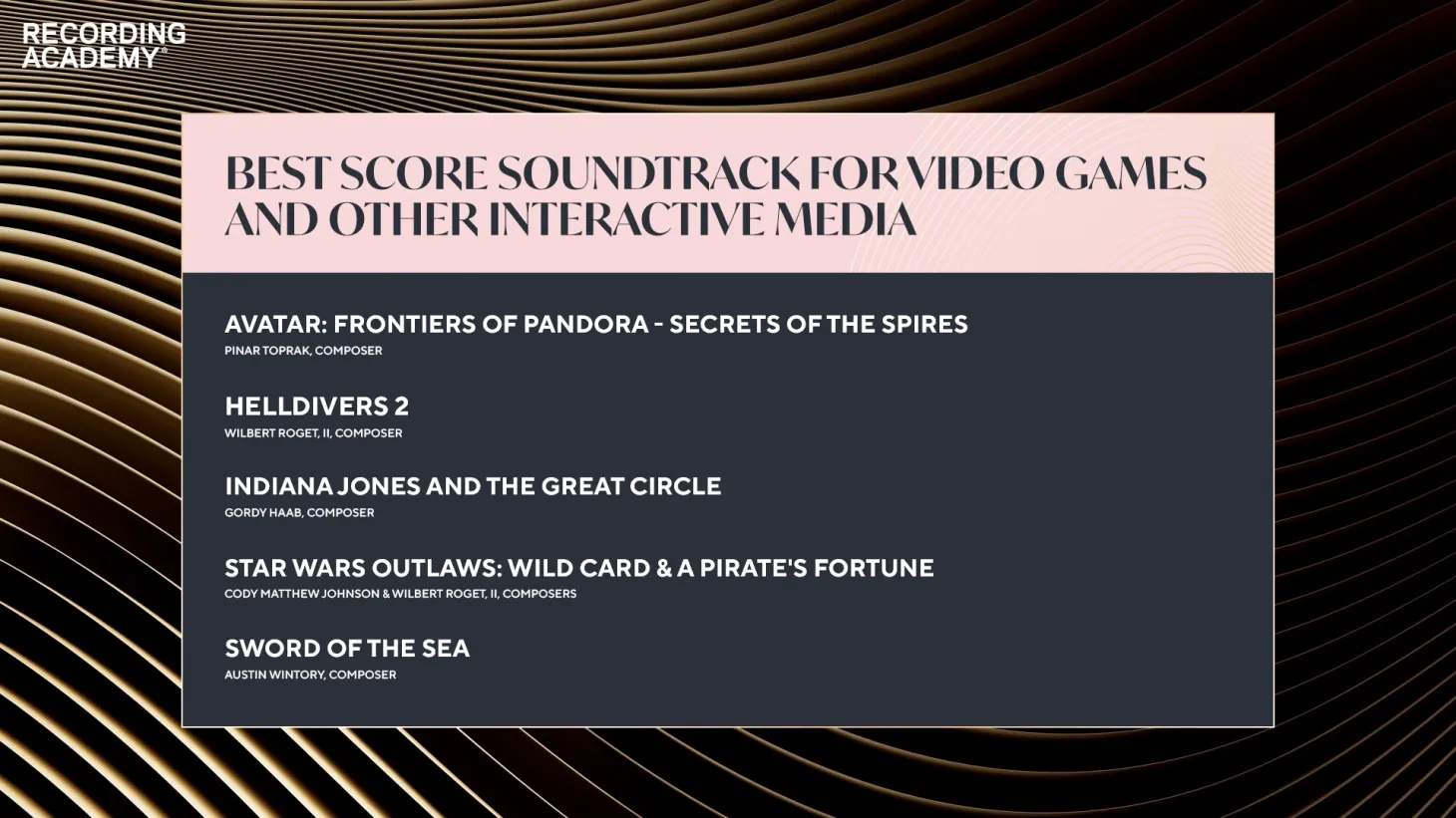 Best Video Game Soundtrack Grammy Nominations Don't Include Clair Obscur: Expedition 33
