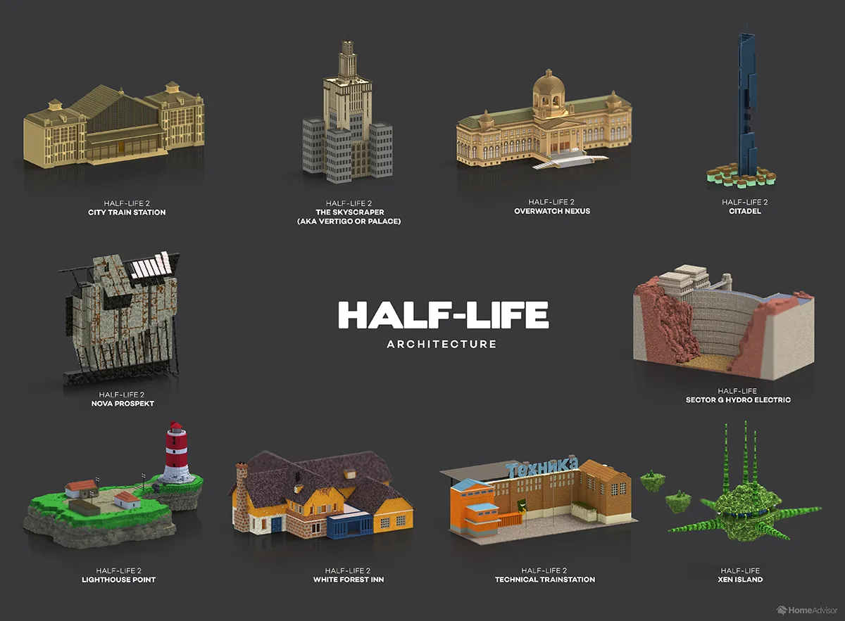This Home-Advising Site  Commissioned Voxel-Art Renditions Of Video Game Architecture