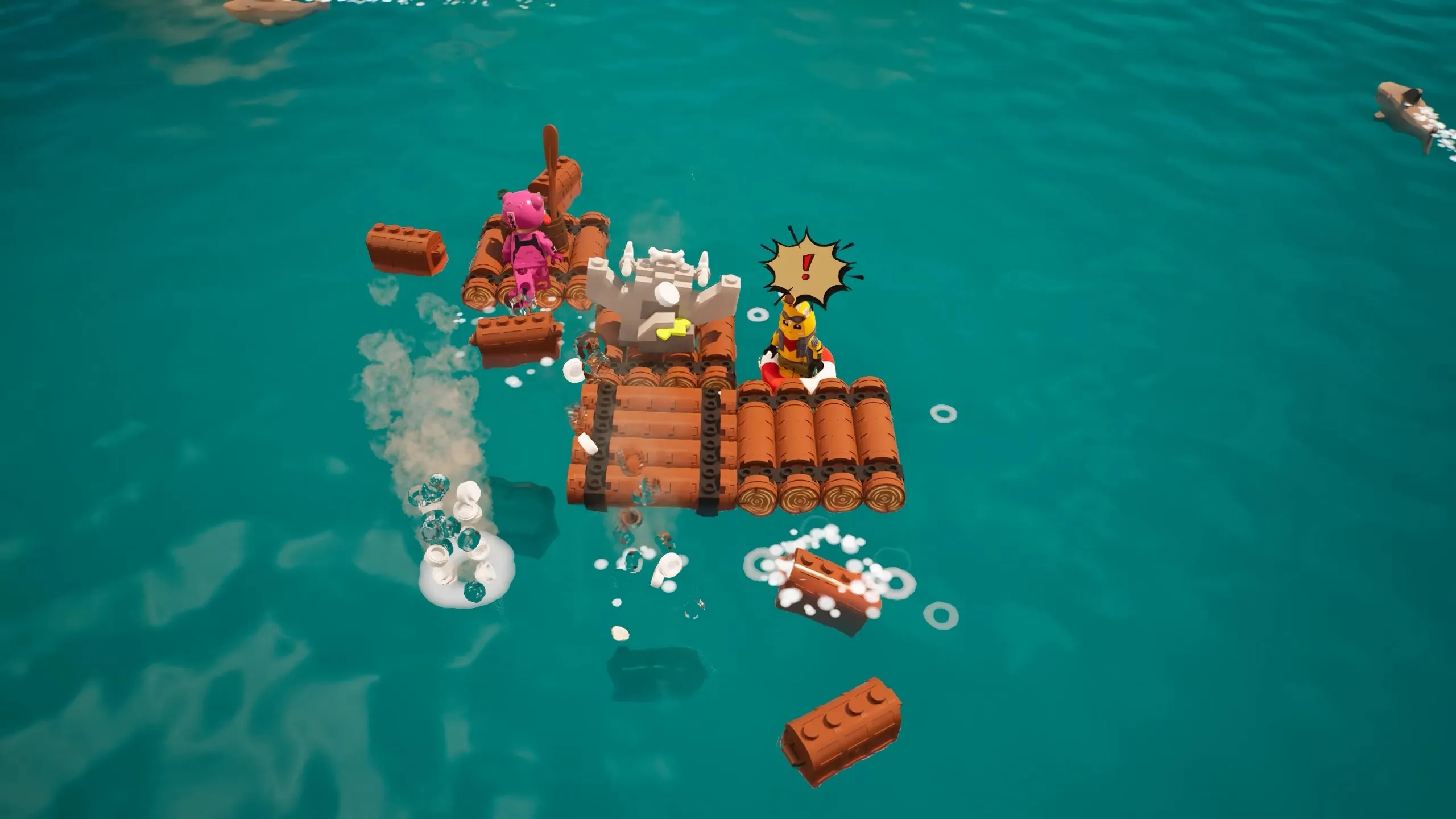 lego fortnite new islands raft survival obby fun