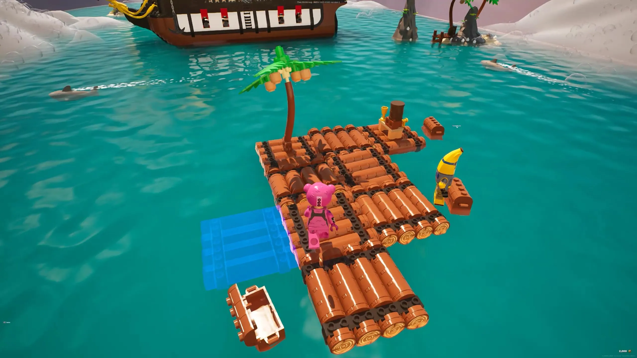 lego fortnite new islands raft survival obby fun