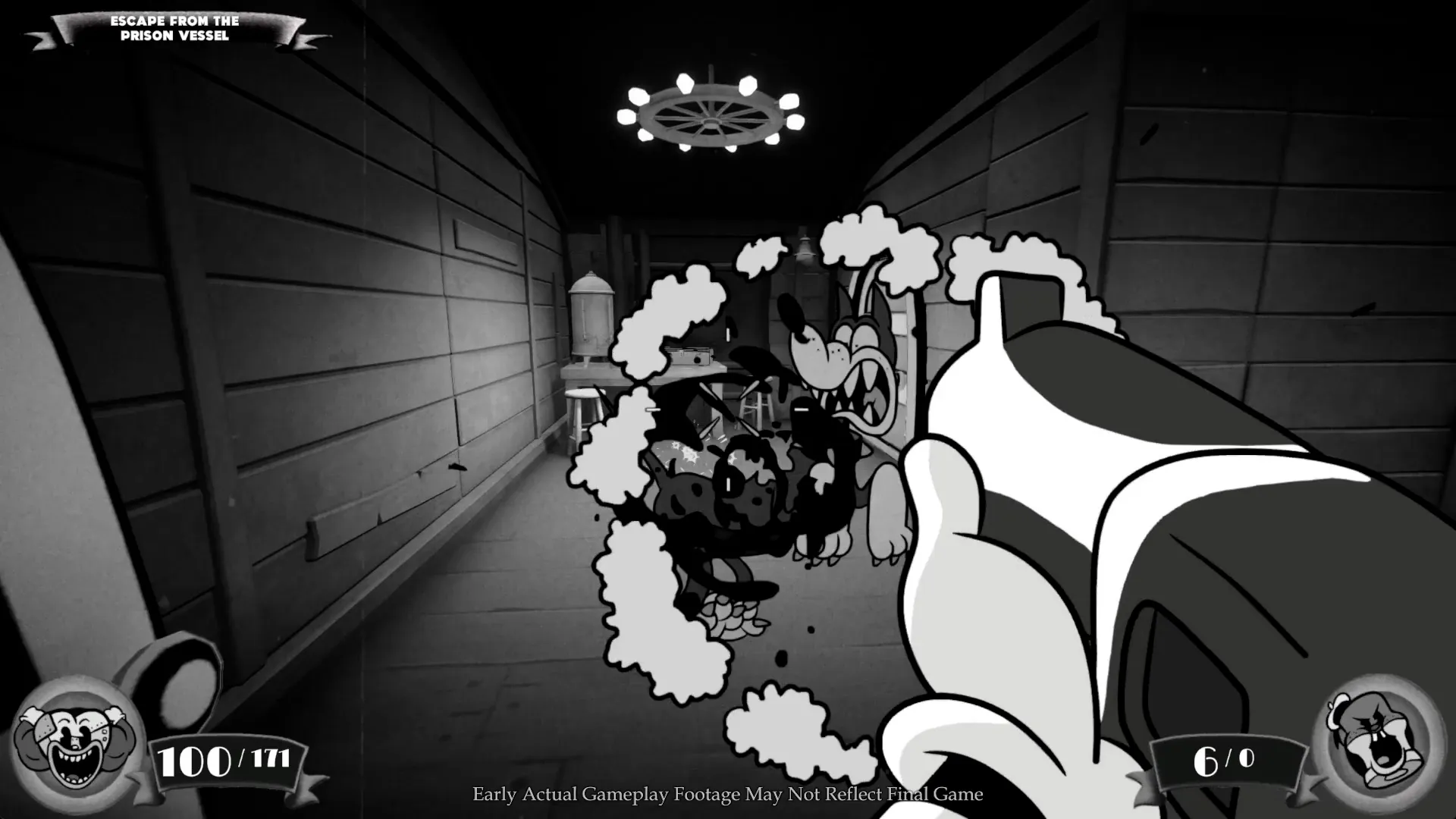 mouse fumi games 1930s vintage cartoon noir first person shooter FPS gameplay trailer