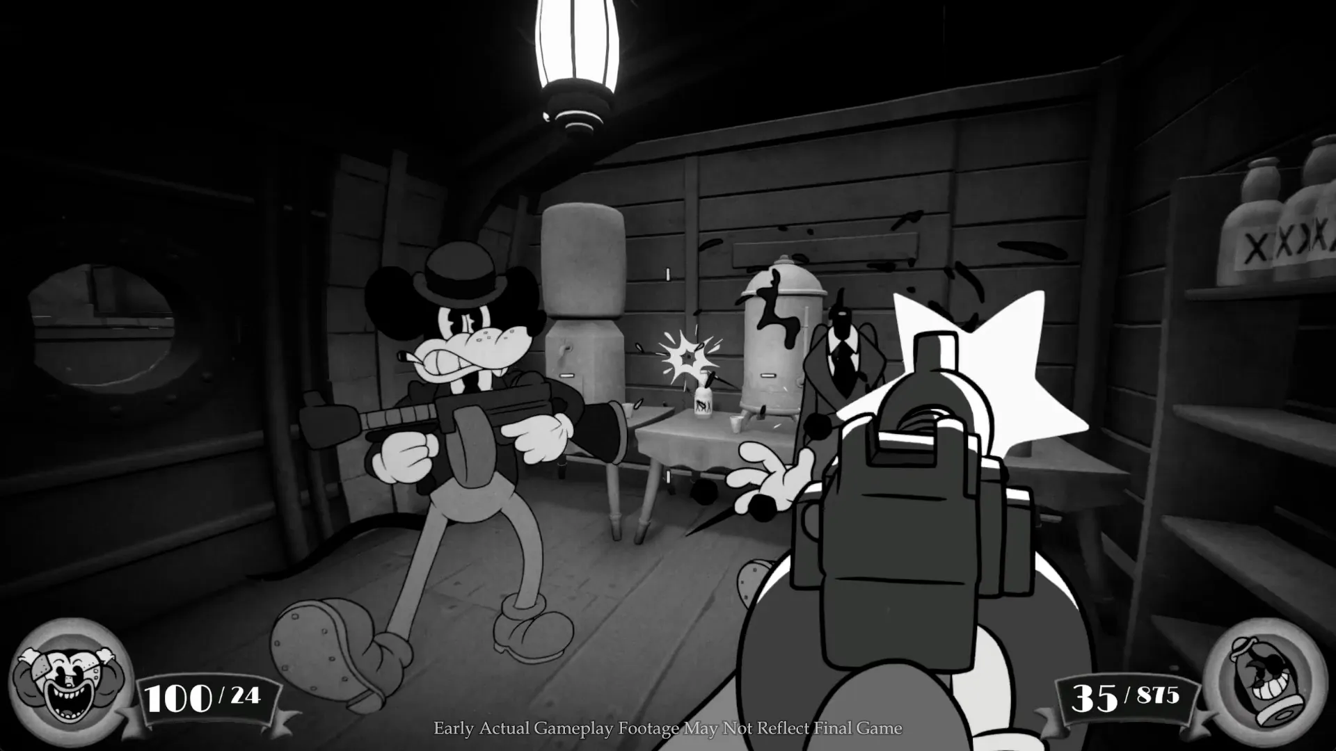 mouse fumi games 1930s vintage cartoon noir first person shooter FPS gameplay trailer