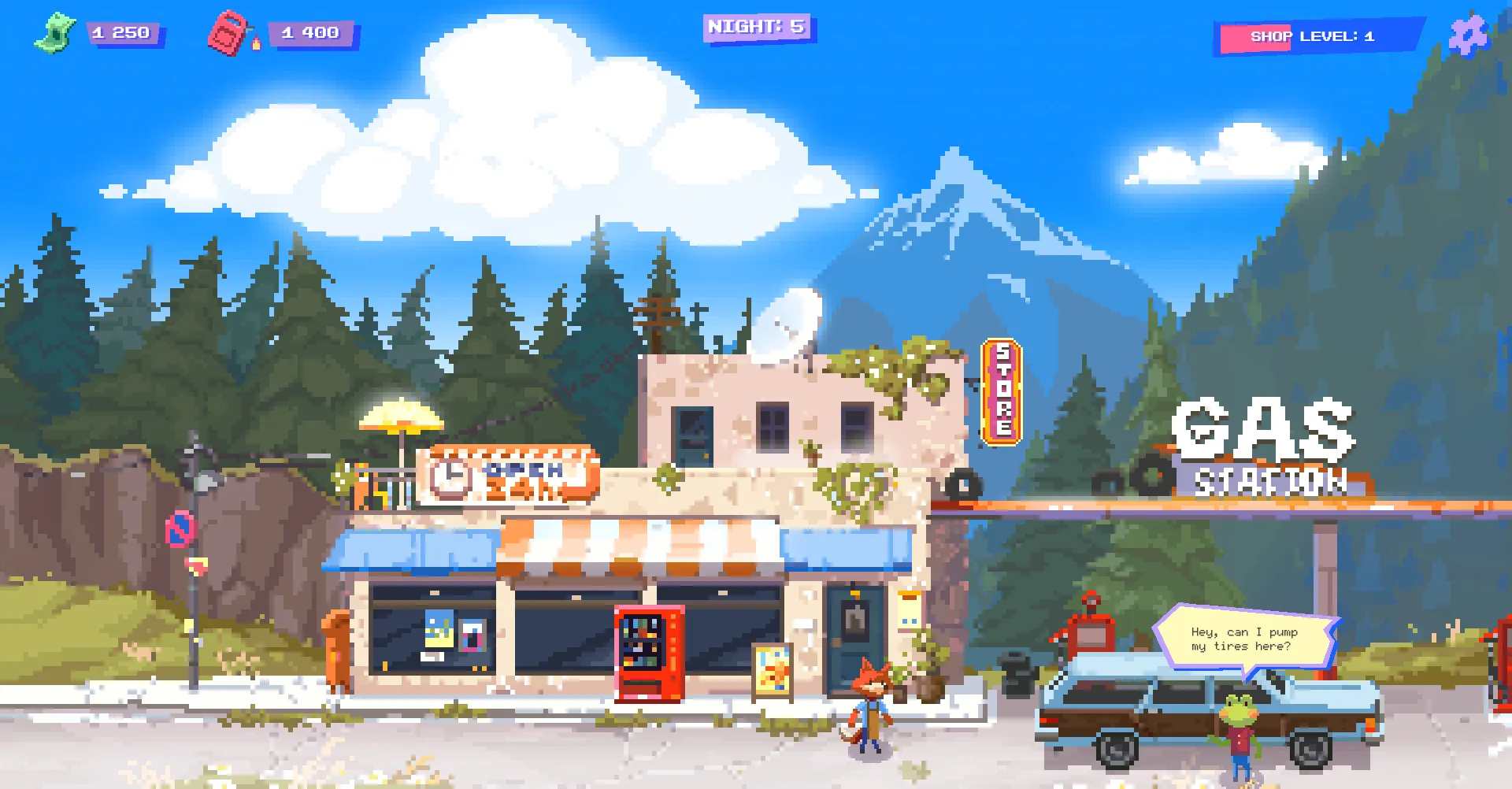 The Last Gas Station Pixel Cute Spooky Sim Simulator Alawar Entertainment
