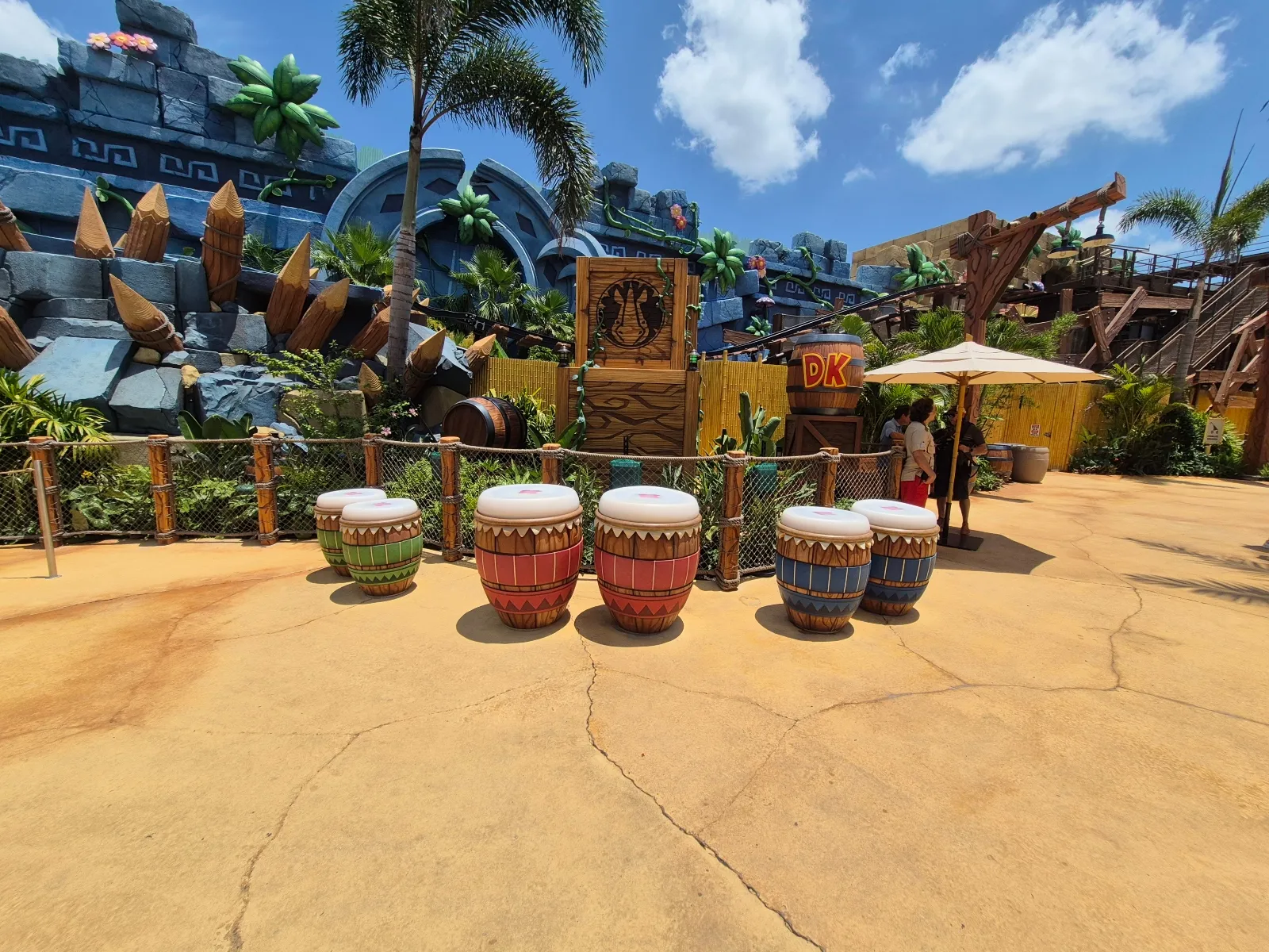 Three bongos await three players
